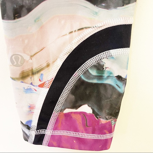 LULULEMON Run Inspire Crop Leggings pigment wave 4 printed yoga - Picture 12 of 13